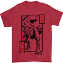 Japanese T-Rex Ninja MMA Mixed Martial Arts Mens T-Shirt 100% Cotton Red