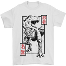 Japanese T-Rex Ninja MMA Mixed Martial Arts Mens T-Shirt 100% Cotton White