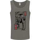Japanese T-Rex Ninja MMA Mixed Martial Arts Mens Vest Tank Top Charcoal