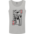 Japanese T-Rex Ninja MMA Mixed Martial Arts Mens Vest Tank Top Sports Grey