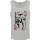 Japanese T-Rex Ninja MMA Mixed Martial Arts Mens Vest Tank Top Sports Grey