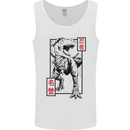 Japanese T-Rex Ninja MMA Mixed Martial Arts Mens Vest Tank Top White