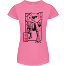 Japanese T-Rex Ninja MMA Mixed Martial Arts Womens Petite Cut T-Shirt Azalea