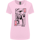 Japanese T-Rex Ninja MMA Mixed Martial Arts Womens Wider Cut T-Shirt Light Pink