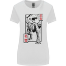 Japanese T-Rex Ninja MMA Mixed Martial Arts Womens Wider Cut T-Shirt White
