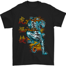Japanese Tiger Japan Text Dragon Mens T-Shirt Cotton Gildan Black