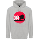 Japanese Wolf Japan Childrens Kids Hoodie Sports Grey