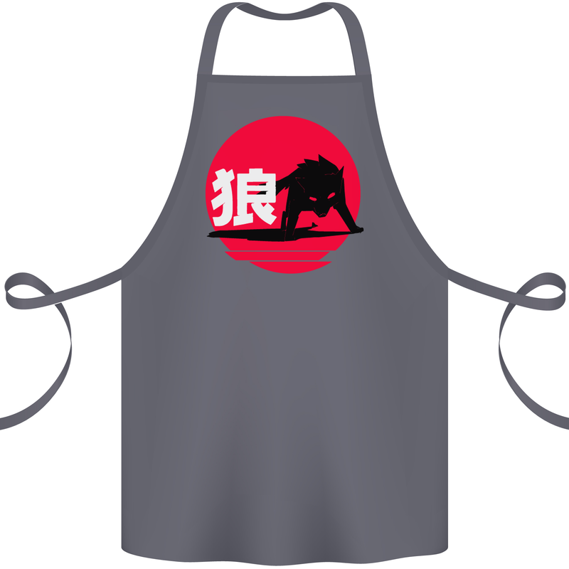 Japanese Wolf Japan Cotton Apron 100% Organic Steel