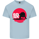 Japanese Wolf Japan Kids T-Shirt Childrens Light Blue