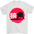 Japanese Wolf Japan Mens T-Shirt Cotton Gildan White