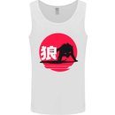 Japanese Wolf Japan Mens Vest Tank Top White