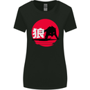 Japanese Wolf Japan Womens Wider Cut T-Shirt Black
