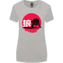 Japanese Wolf Japan Womens Wider Cut T-Shirt Sports Grey