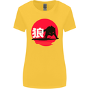 Japanese Wolf Japan Womens Wider Cut T-Shirt Yellow