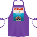 Jaws Funny Parody Clown Halloween Horror Cotton Apron 100% Organic Purple