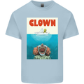 Jaws Funny Parody Clown Halloween Horror Mens Cotton T-Shirt Tee Top Light Blue