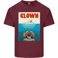 Jaws Funny Parody Clown Halloween Horror Mens Cotton T-Shirt Tee Top Maroon