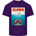 Jaws Funny Parody Clown Halloween Horror Mens Cotton T-Shirt Tee Top Purple