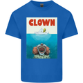 Jaws Funny Parody Clown Halloween Horror Mens Cotton T-Shirt Tee Top Royal Blue