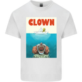 Jaws Funny Parody Clown Halloween Horror Mens Cotton T-Shirt Tee Top White