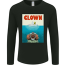 Jaws Funny Parody Clown Halloween Horror Mens Long Sleeve T-Shirt Black