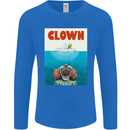 Jaws Funny Parody Clown Halloween Horror Mens Long Sleeve T-Shirt Royal Blue