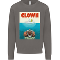 Jaws Funny Parody Clown Halloween Horror Mens Sweatshirt Jumper Charcoal