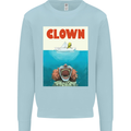 Jaws Funny Parody Clown Halloween Horror Mens Sweatshirt Jumper Light Blue