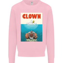 Jaws Funny Parody Clown Halloween Horror Mens Sweatshirt Jumper Light Pink