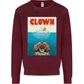 Jaws Funny Parody Clown Halloween Horror Mens Sweatshirt Jumper Maroon