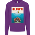 Jaws Funny Parody Clown Halloween Horror Mens Sweatshirt Jumper Purple