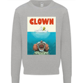 Jaws Funny Parody Clown Halloween Horror Mens Sweatshirt Jumper Sports Grey