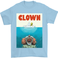 Jaws Funny Parody Clown Halloween Horror Mens T-Shirt Cotton Gildan Light Blue