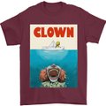 Jaws Funny Parody Clown Halloween Horror Mens T-Shirt Cotton Gildan Maroon