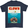 Jaws Funny Parody Clown Halloween Horror Mens T-Shirt Cotton Gildan Navy Blue