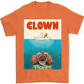 Jaws Funny Parody Clown Halloween Horror Mens T-Shirt Cotton Gildan Orange