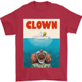 Jaws Funny Parody Clown Halloween Horror Mens T-Shirt Cotton Gildan Red