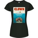 Jaws Funny Parody Clown Halloween Horror Womens Petite Cut T-Shirt Black