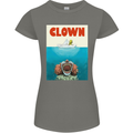 Jaws Funny Parody Clown Halloween Horror Womens Petite Cut T-Shirt Charcoal