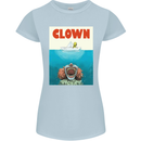 Jaws Funny Parody Clown Halloween Horror Womens Petite Cut T-Shirt Light Blue