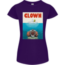 Jaws Funny Parody Clown Halloween Horror Womens Petite Cut T-Shirt Purple