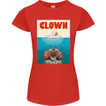 Jaws Funny Parody Clown Halloween Horror Womens Petite Cut T-Shirt Red