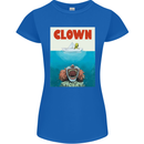 Jaws Funny Parody Clown Halloween Horror Womens Petite Cut T-Shirt Royal Blue