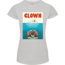 Jaws Funny Parody Clown Halloween Horror Womens Petite Cut T-Shirt Sports Grey