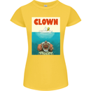 Jaws Funny Parody Clown Halloween Horror Womens Petite Cut T-Shirt Yellow