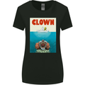 Jaws Funny Parody Clown Halloween Horror Womens Wider Cut T-Shirt Black