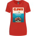Jaws Funny Parody Clown Halloween Horror Womens Wider Cut T-Shirt Red