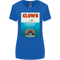 Jaws Funny Parody Clown Halloween Horror Womens Wider Cut T-Shirt Royal Blue