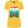 Jaws Funny Parody Clown Halloween Horror Womens Wider Cut T-Shirt Yellow