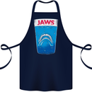 Jaws Funny Parody Dentures Skull Teeth Cotton Apron 100% Organic Navy Blue